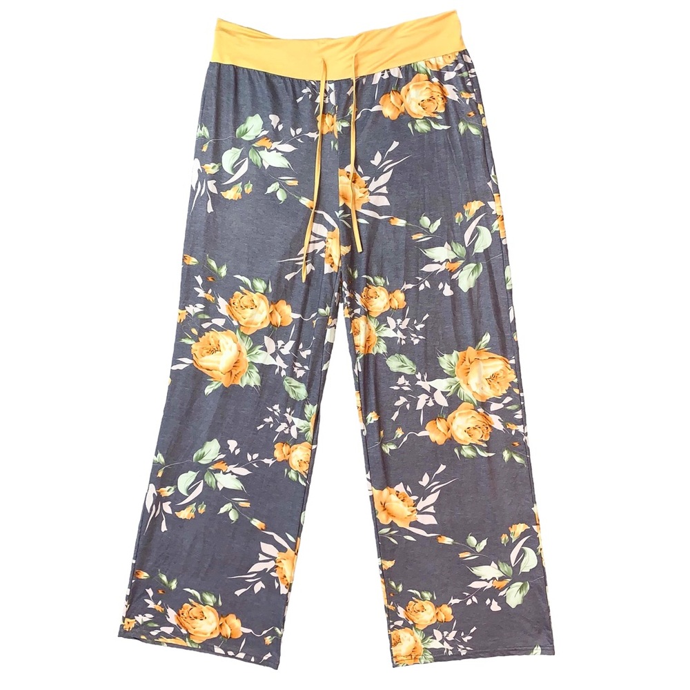 Floral Wide Leg Pants